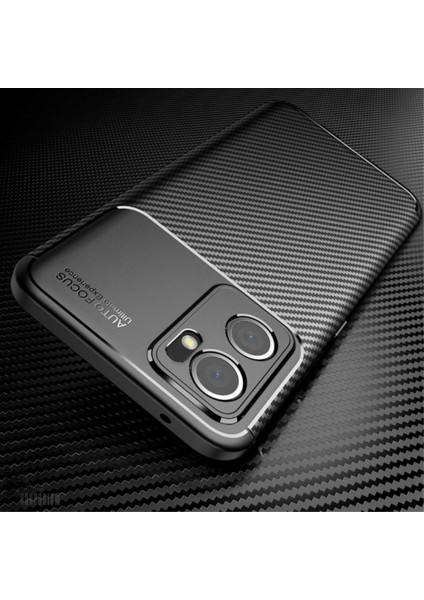 Vivo Y18 Uyumlu Silikon Kılıf Karbon Desenli Kamera Korumalı Darbe Emici Autofocus Kapak modelleri