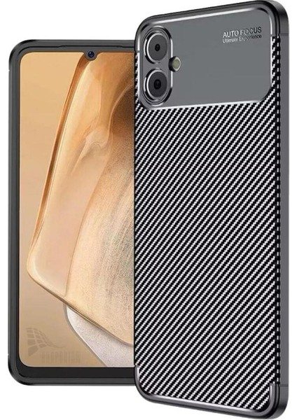 Samsung Galaxy A05 Uyumlu Silikon Kılıf Karbon Desenli Kamera Korumalı Darbe Emici Autofocus Kapak