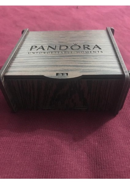 Pandora Tarz,mavi Fil Kalp Anahtar Charm Bileklik, Ahşap Kutu İçerisinde