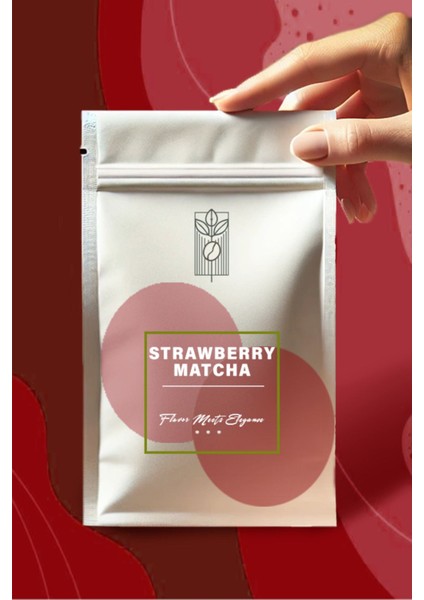 Çilek Aromalı Matcha Tozu 50 gr