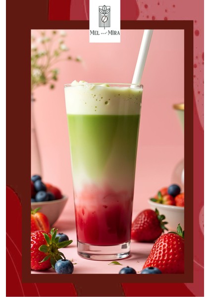Çilek Aromalı Matcha Tozu 50 gr