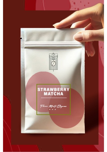 Çilek Aromalı Matcha Tozu 50 gr