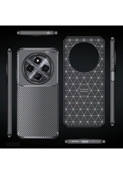 Redmi A4 Uyumlu Silikon Kılıf Karbon Desenli Kamera Korumalı Darbe Emici Autofocus Kapak