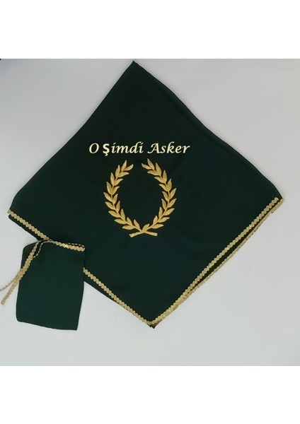 Yeşil Şifon Çelenk O Şimdi Asker Gold Nakış Işlemeli Kına - Damat - Asker Omuz Şalı Atkı fırsatları
