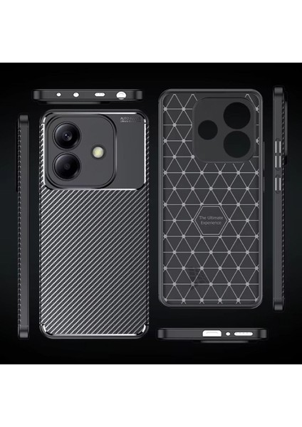 Oppo A3 Uyumlu Silikon Kılıf Karbon Desenli Kamera Korumalı Darbe Emici Autofocus Kapak modelleri