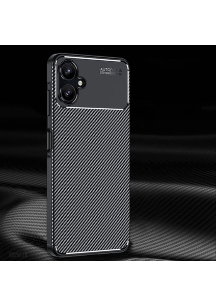 Samsung Galaxy A06 Uyumlu Silikon Kılıf Karbon Desenli Kamera Korumalı Darbe Emici Autofocus Kapak