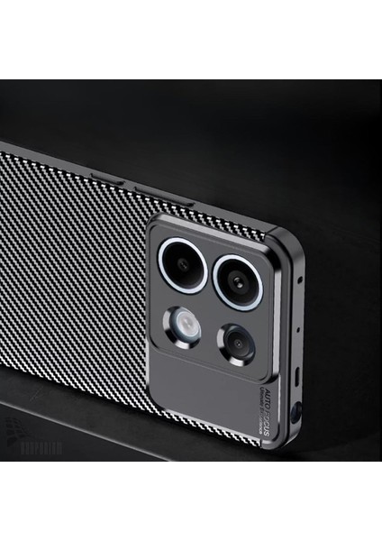 Redmi Note 13 Pro 4g Uyumlu Silikon Kılıf Karbon Desenli Kamera Korumalı Darbe Emici Autofocus Kapak modelleri