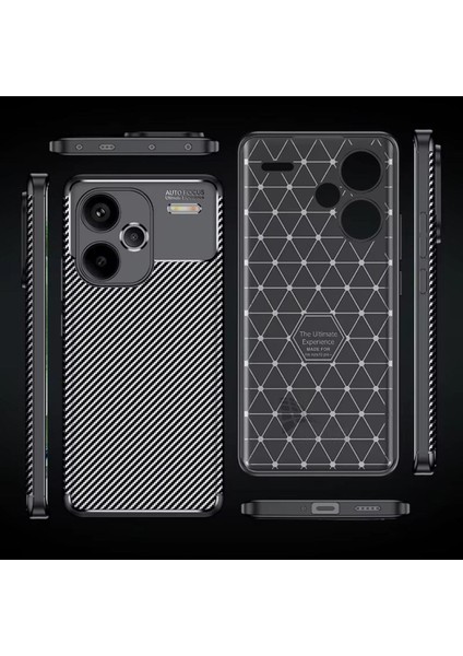 Redmi Note 13 Pro Plus Uyumlu Silikon Kılıf Karbon Desenli Kamera Korumalı Darbe Emici Autofocus Kapak fırsatları