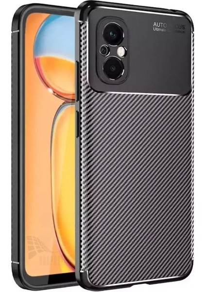 Realme 12 Lite Uyumlu Silikon Kılıf Karbon Desenli Kamera Korumalı Darbe Emici Autofocus Kapak