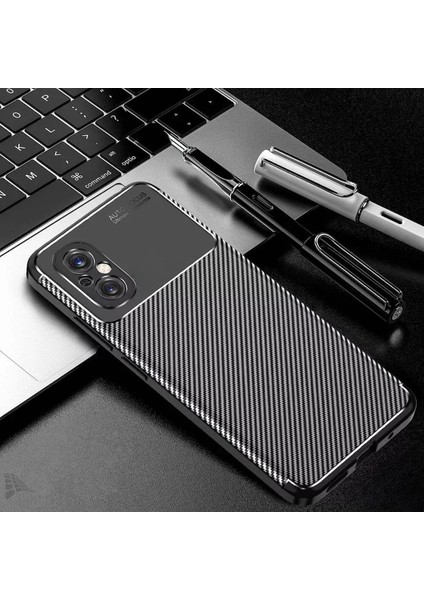 Realme 12 Lite Uyumlu Silikon Kılıf Karbon Desenli Kamera Korumalı Darbe Emici Autofocus Kapak fiyatları