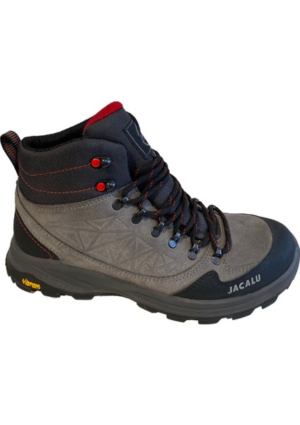 Erkek Bot 31813 2j Jacalu Leather Upper And Pu/rubber Sole Waterproof Grey/ Black