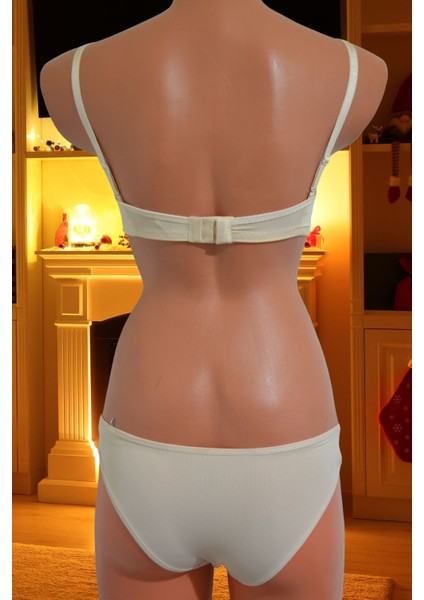 Ebru Mikro Briefs Alt Nefes Alan Dou Çapraz Düz Çizgili Dolgusuz Gawzera Sütyen Takımı modelleri