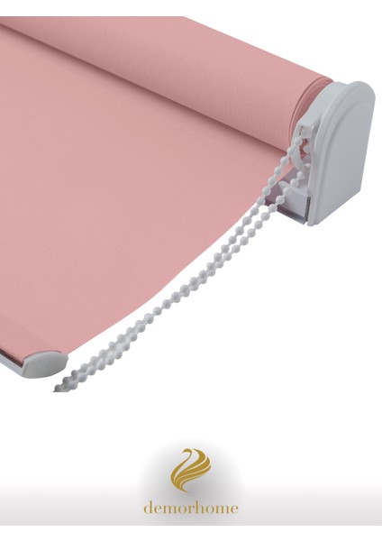 Yüksek Kalite Alüminyum Malzeme, Açık Pembe Renk Stor, Mekanize, Stor Perde
