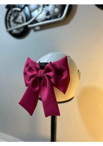 Motor & Motosiklet Kask Dış Aksesuarı Pembe Renk Çift Fiyonk