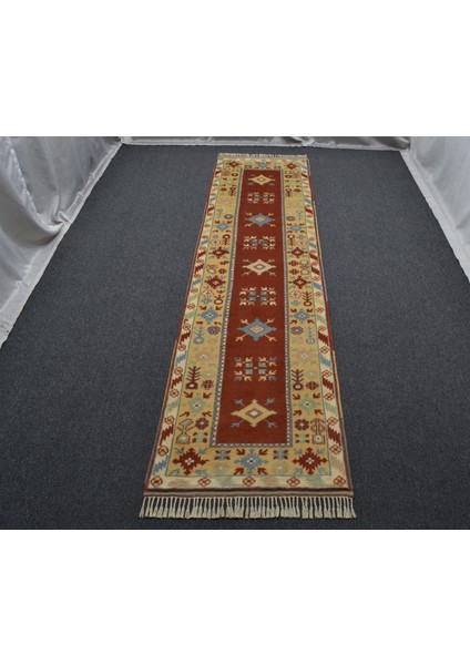 Yeni El Dokuma Nadir Anahtarlı Model Çiçekli Bozalan Milas Yolluk Yün Halı 5669 fırsatları