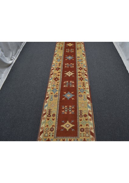 Yeni El Dokuma Nadir Anahtarlı Model Çiçekli Bozalan Milas Yolluk Yün Halı 5669 indirimleri