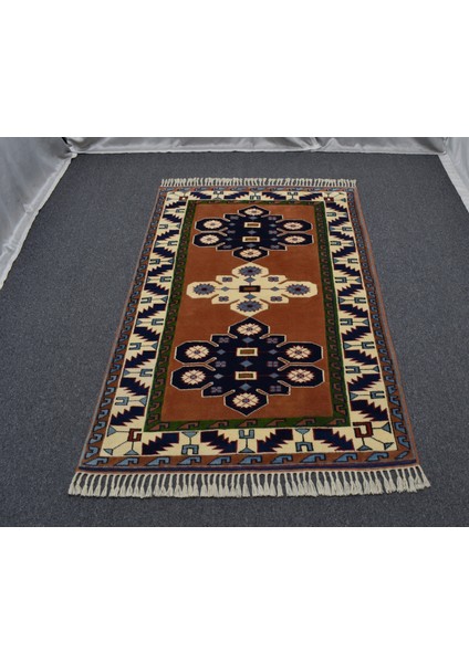 Yeni El Dokuma Otantik Seçkin Kirman Balıkesir Antik Yörük Yün Halı 5675