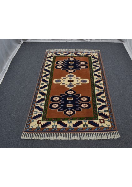 Yeni El Dokuma Otantik Seçkin Kirman Balıkesir Antik Yörük Yün Halı 5675
