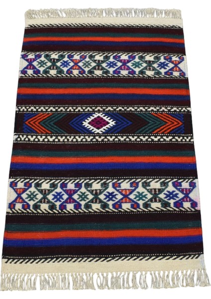 Yeni El Dokuma Zarif Hediyelik Balıkesir Yörük Yün Kilim 5674