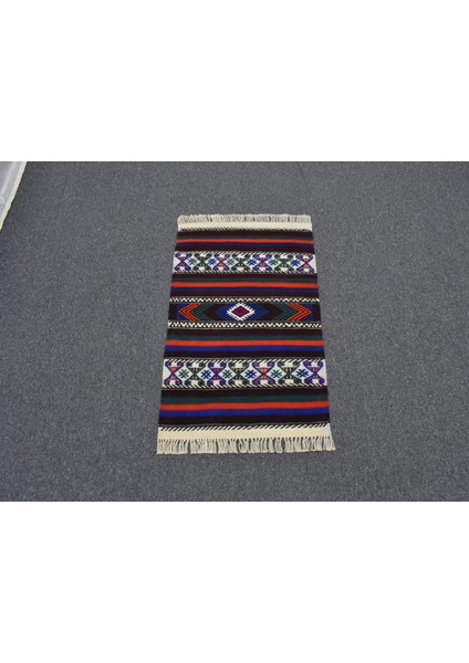 Yeni El Dokuma Zarif Hediyelik Balıkesir Yörük Yün Kilim 5674