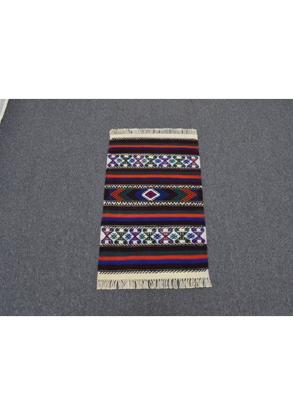 Yeni El Dokuma Zarif Hediyelik Balıkesir Yörük Yün Kilim 5674