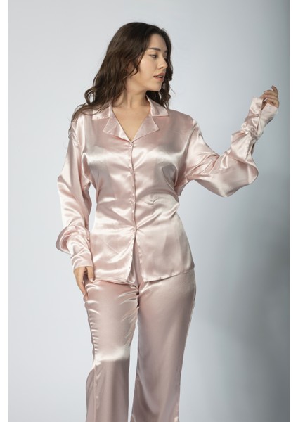 Saten Korse Detaylı Alt-Üst Pijama Takım modelleri