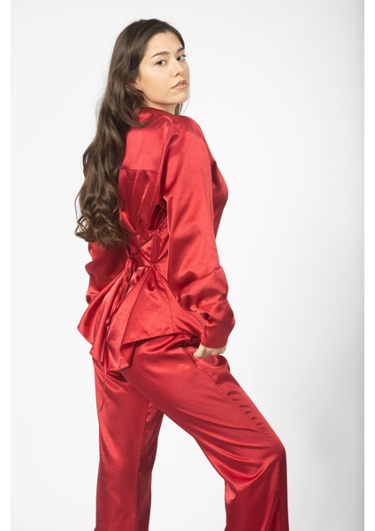 Saten Korse Detaylı Alt-Üst Pijama Takım modelleri