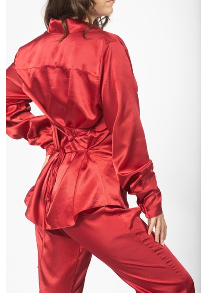 Saten Korse Detaylı Alt-Üst Pijama Takım fırsatları