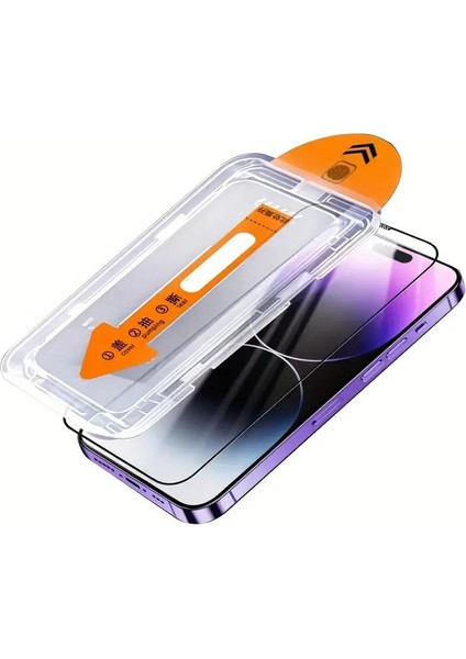 iPhone 15 Cam Ekran Koruyucu Parlak Yüzey Kolay Çekme Tozsuz Uygulama