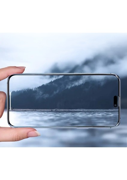 iPhone 15 Cam Ekran Koruyucu Parlak Yüzey Kolay Çekme Tozsuz Uygulama