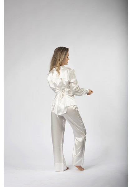 Saten Korse Detaylı Alt-Üst Pijama Takım indirimleri