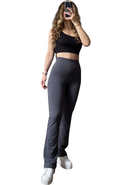 Füme Ispanyol Paça Dalgıç Tayt – Yüksek Bel, Toparlayıcı, Esnek ve Şık Kadın Tayt fiyatları