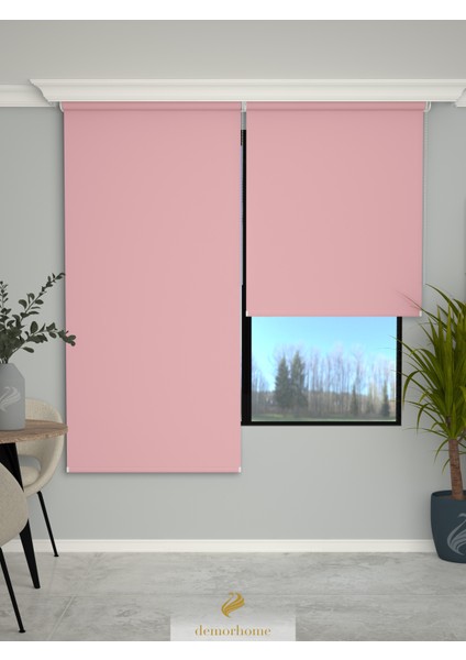 Yüksek Kalite Alüminyum Malzeme, Açık Pembe Renk Stor, Mekanize, Stor Perde