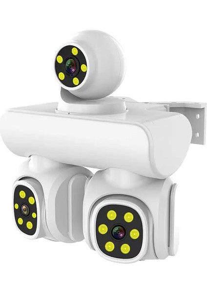 Hd 8k 15MP Üç Lensli Üç Ekran Wıfı Ip Cctv Ptz Dış Mekan Su Geçirmez Hareket Takip Akıllı Kamera