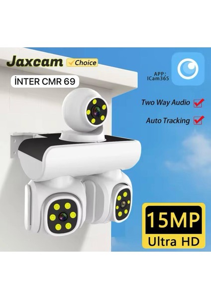 Hd 8k 15MP Üç Lensli Üç Ekran Wıfı Ip Cctv Ptz Dış Mekan Su Geçirmez Hareket Takip Akıllı Kamera modelleri