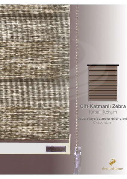 Sütlü Kahve Bambu Zebra Metal Kasa