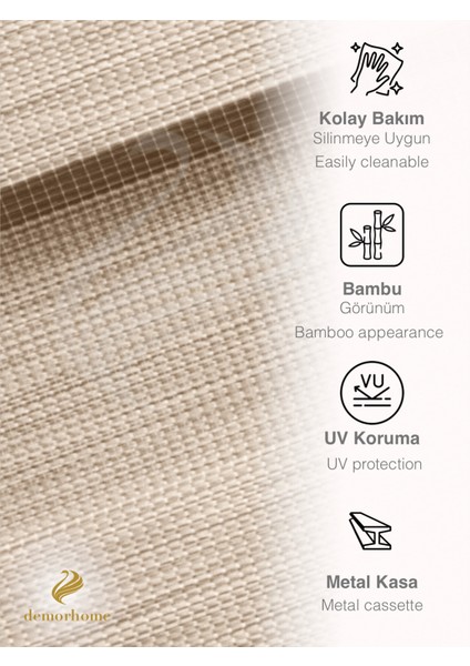Krem Rengi Bambu Zebra, Mekanize Perde