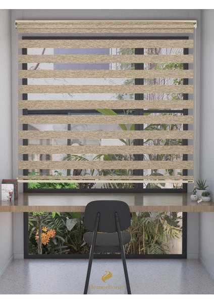 Sütlü Kahve Bambu Zebra Metal Kasa