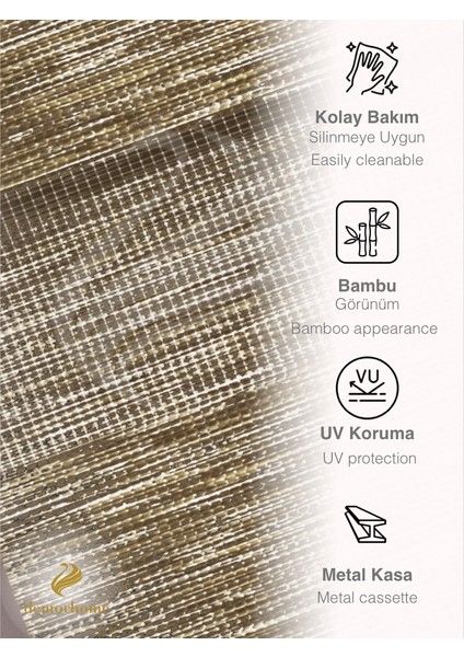 Sütlü Kahve Bambu Zebra Metal Kasa