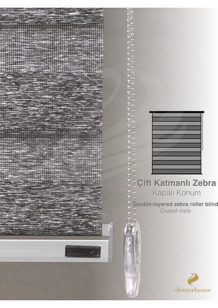 Siyah Renk Bambu Zebra, Mekanize Perde