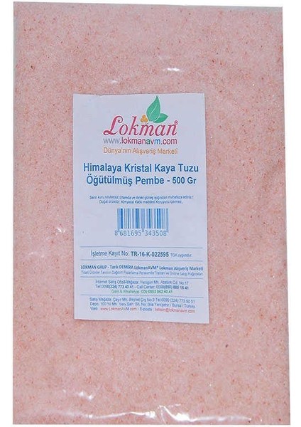 Yemeklik Himalaya Kristal Kaya Tuzu Öğütülmüş Pembe 500 gr