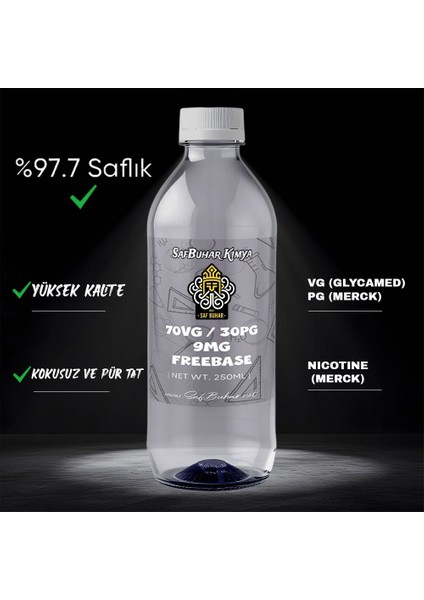 Premium N-Base 9MG-250ML (Freebase) Dıy | 70/30 Vg-Pg