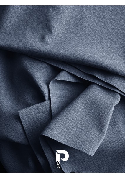 İndigo Rengi Keten Dokulu Fon Perde Ekstrafor Büzgülü fırsatları