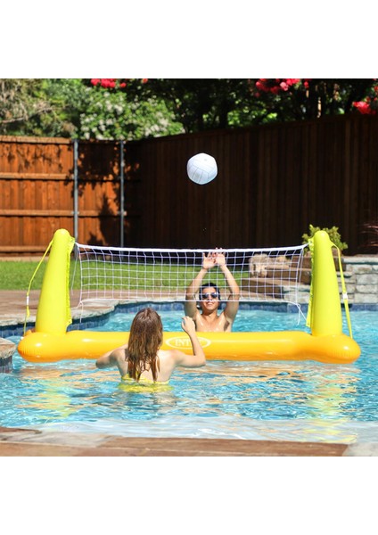 Şişme Voleybol Oyun Seti - Deniz Oyun Seti Voleybol - Bahçe Voleybol Oyun Seti - Havuz Voleybol Oyun Seti - 239X64X91 Cm.