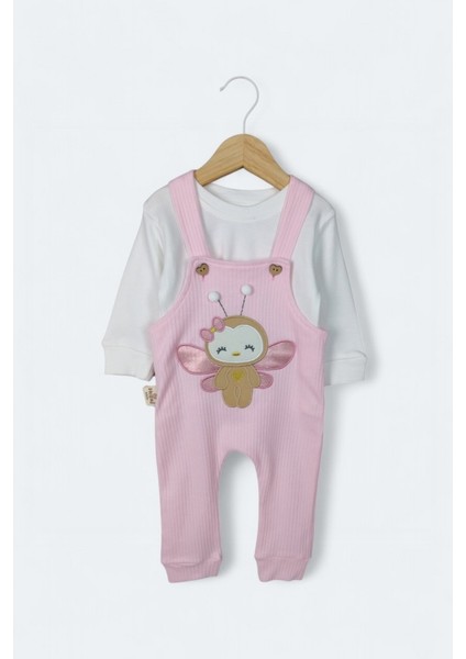 Toz Pembe Renk Kız Bebek & Çocuk Pamuklu 2 Parça Tulum modelleri