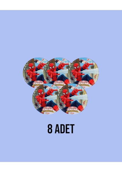 Spiderman Örümcek Adam 8 Kişilik Tabak Doğum Günü Parti Malzemeleri