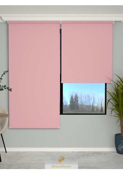 Yüksek Kalite Alüminyum Malzeme, Açık Pembe Renk Stor, Mekanize, Stor Perde