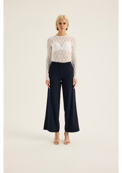 Bol Paça Yüksek Bel Pantolon 3022