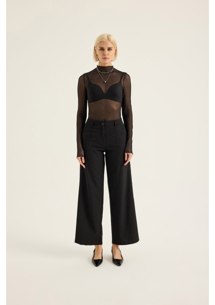 Bol Paça Yüksek Bel Pantolon 3022