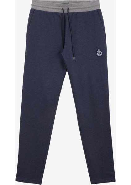 Normal Bel Slim Fit Koyu Lacivert Erkek Eşofman Altı HM581288